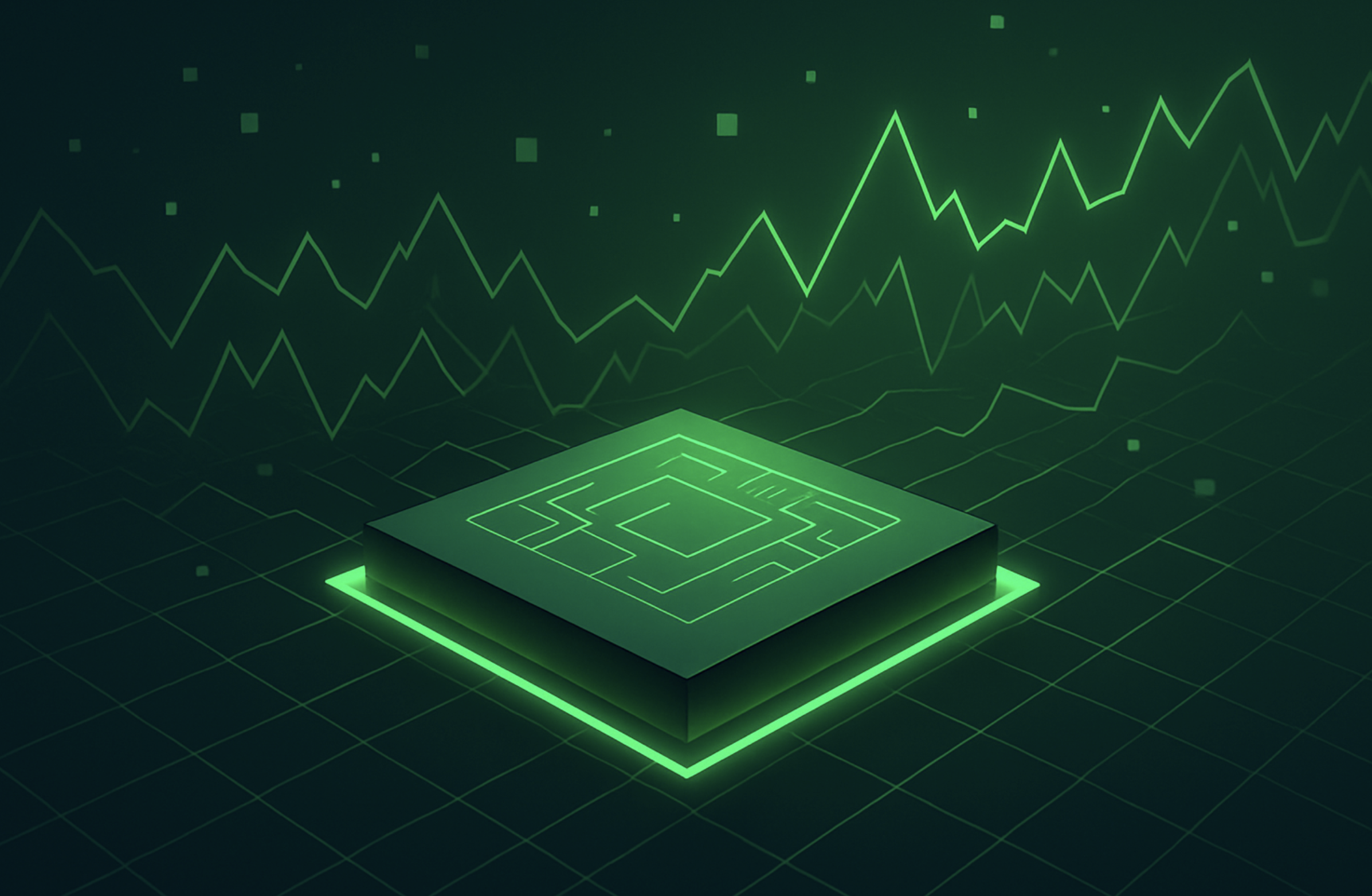 3D-style green NVIDIA icon on dark background representing GPU technology