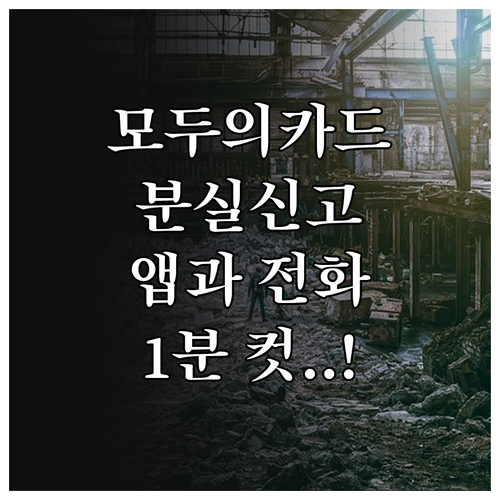 모두의카드 잃어버렸을 때 앱과 전화로..