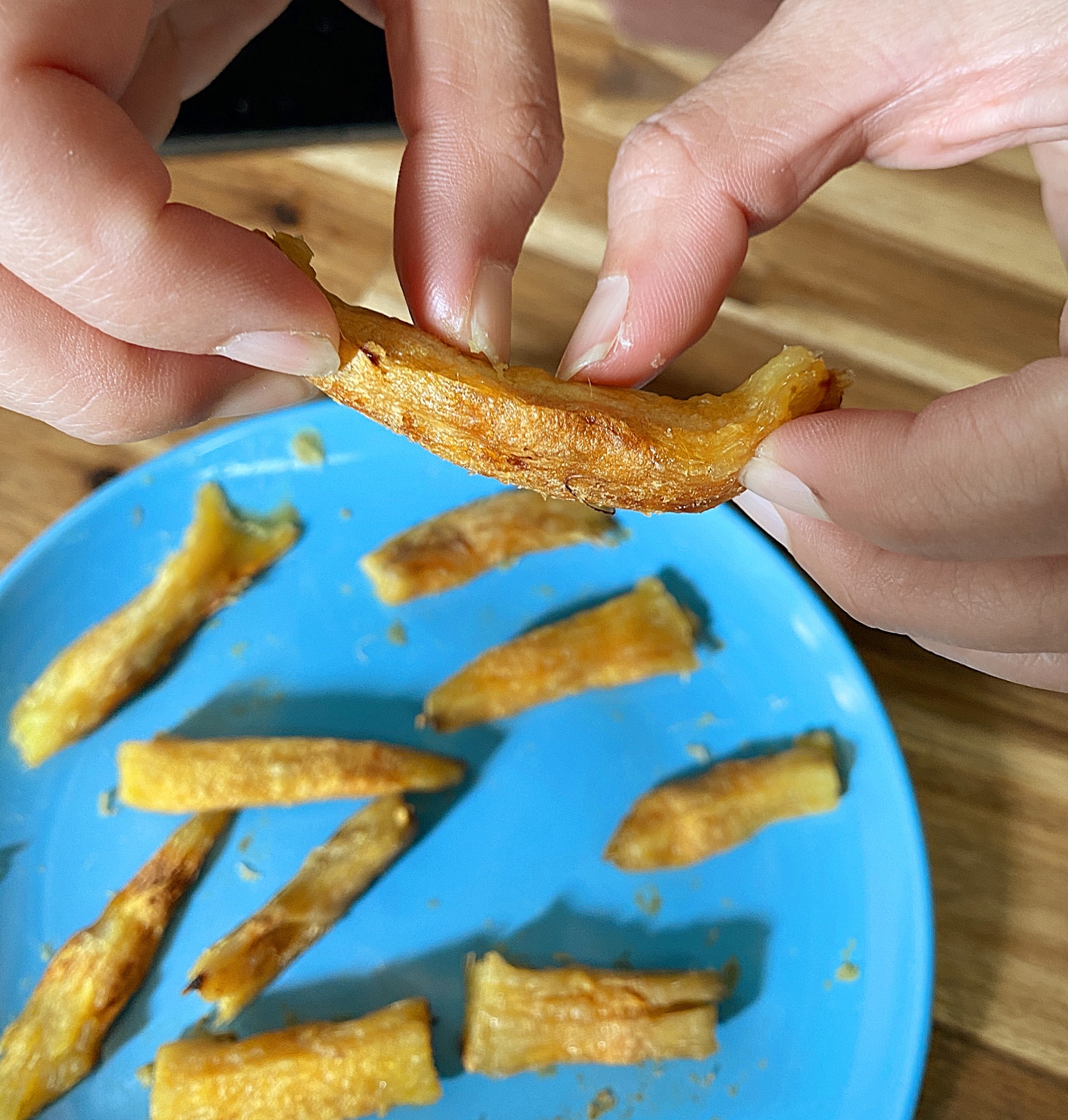 전자레인지 고구마 말랭이 휘어보기