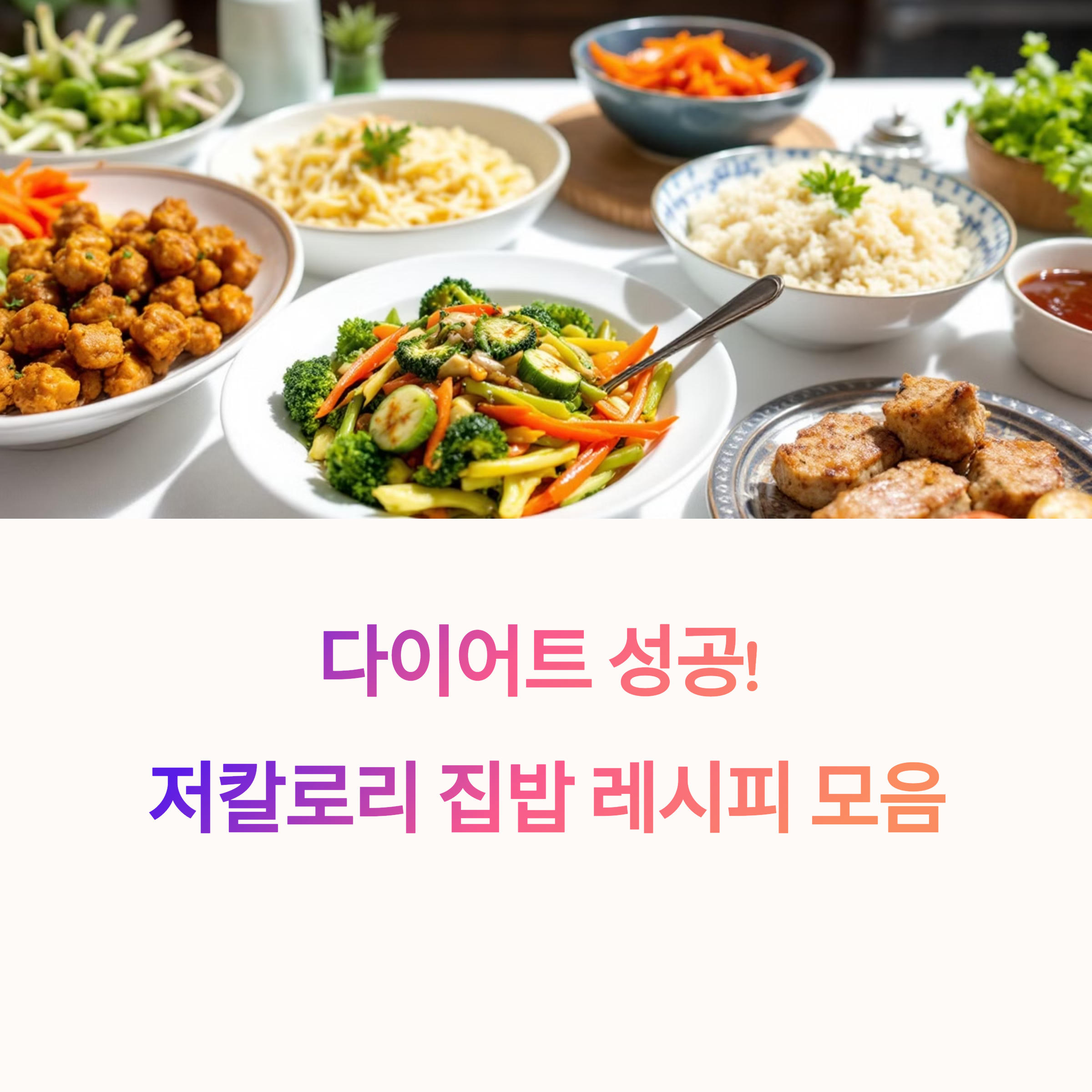 다이어트 성공! 저칼로리 집밥 레시피 모음
