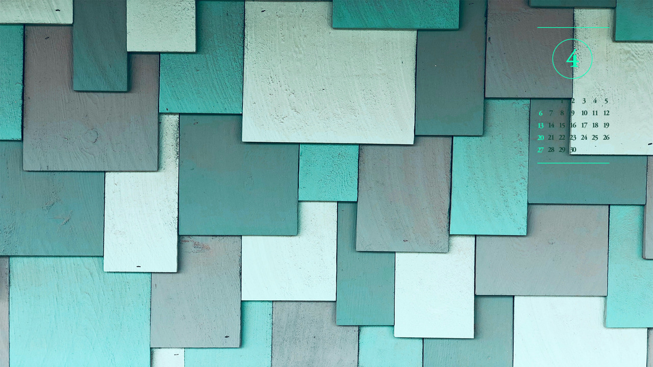 03 녹색 나무 판재 A - 2025년4월 노트북배경화면