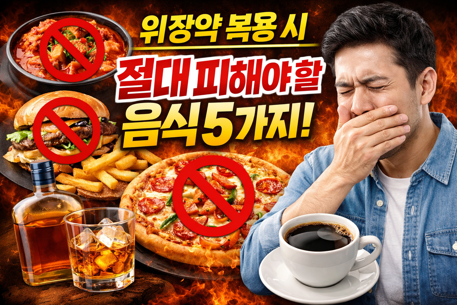 위장약 복용 시 절대 피해야 할 음식