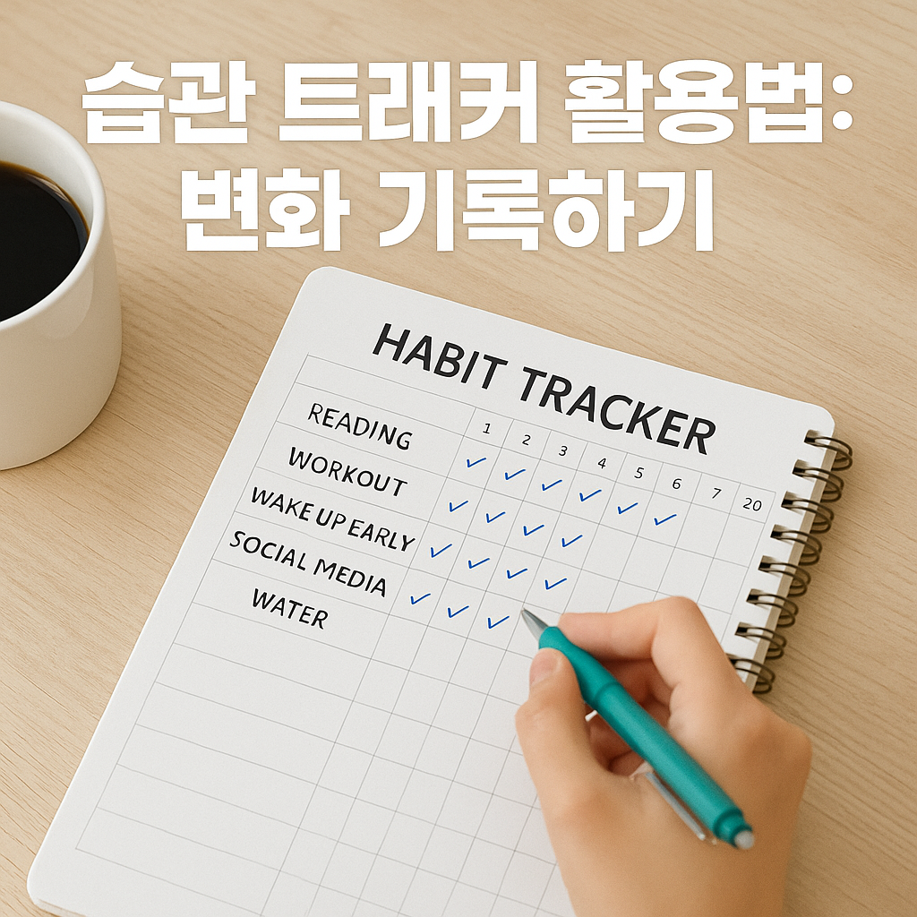 습관 트래커 활용법 : 변화 기록하기
