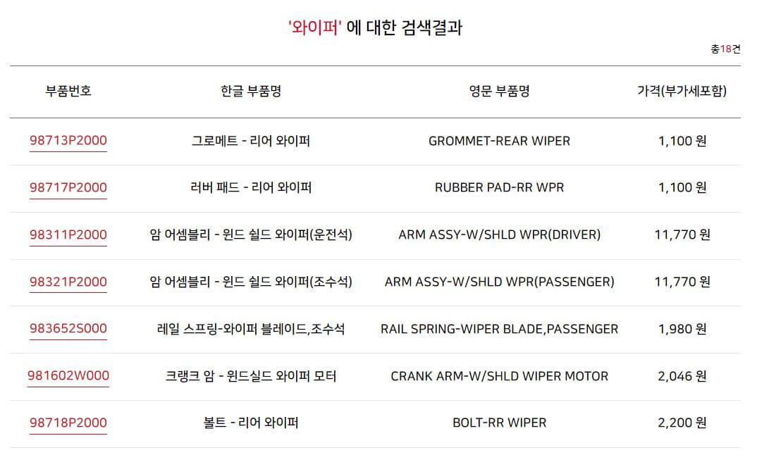 부품검색결과
