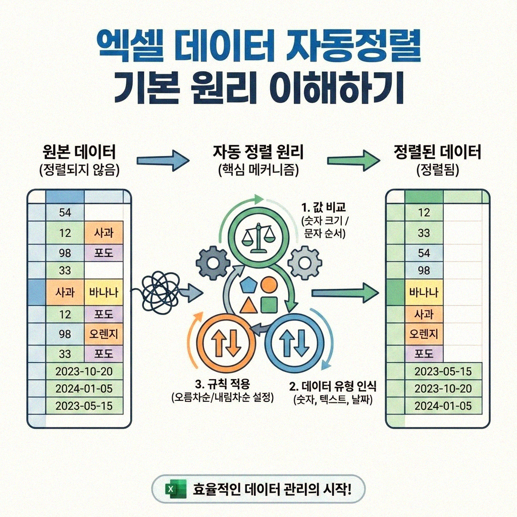 엑셀에서 성가신 데이터 자동정렬 끄는 방법 A to Z