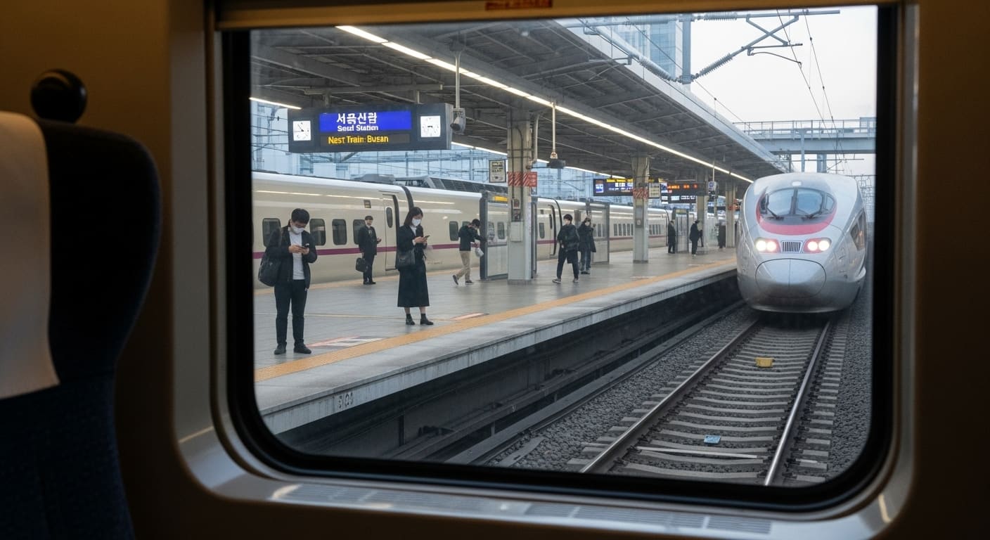 추석 연휴 운행되는 SRT 열차 출발 장면