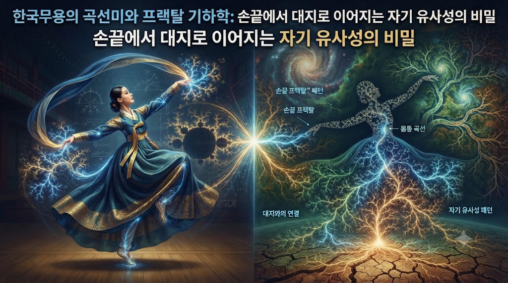 한국무용의 곡선미와 프랙탈 기하학: 손끝에서 대지로 이어지는 자기 유사성의 비밀