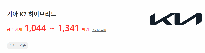 K7 하이브리드 중고차