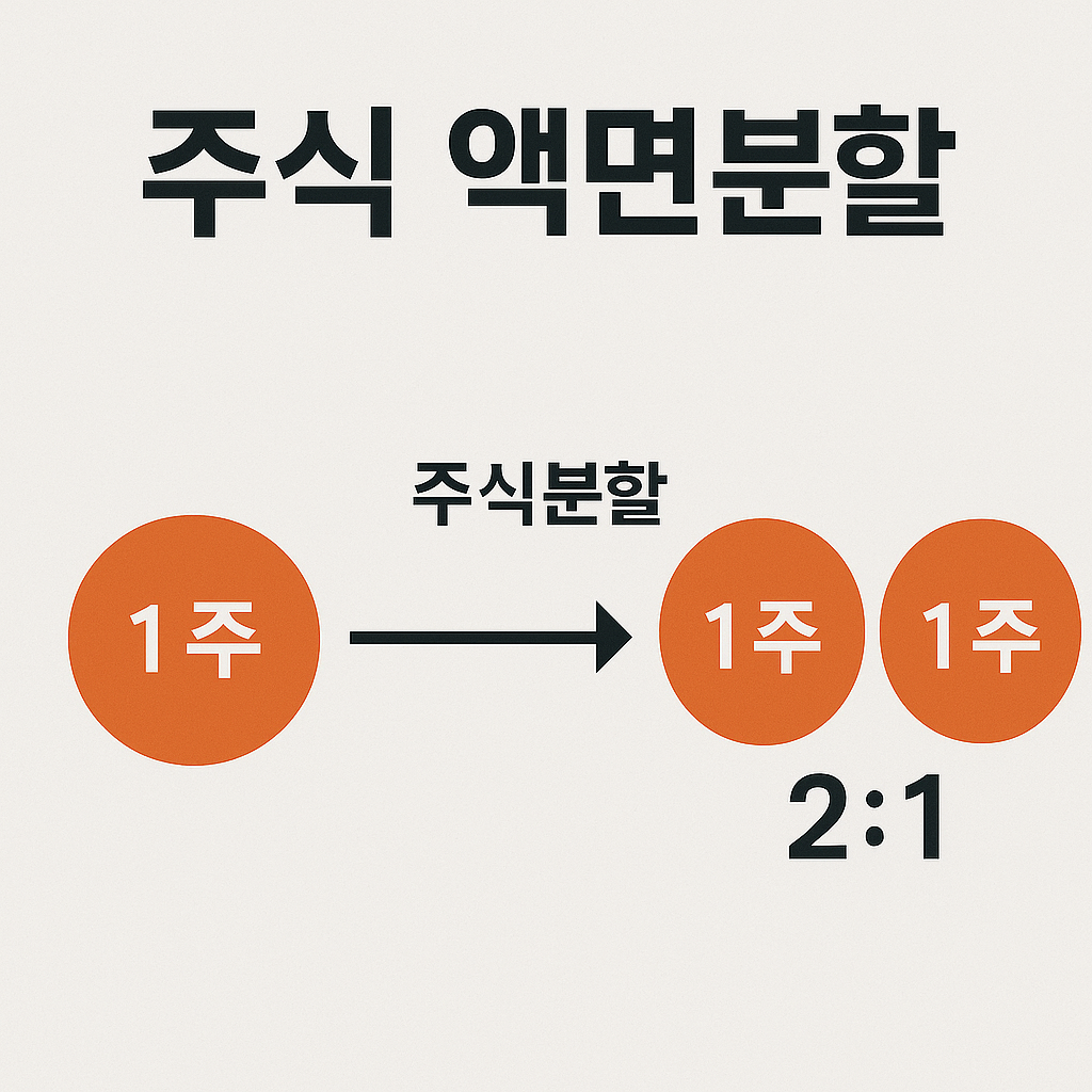 주식 액면분할 예시 이미지