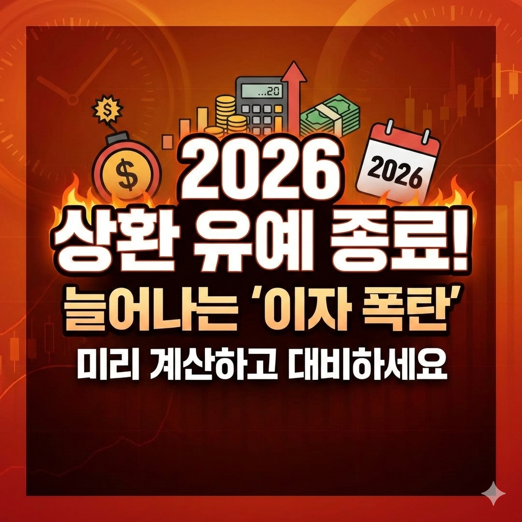 2026 상환 유예 종료! 늘어나는 이자 폭탄, 미리 계산하는 법