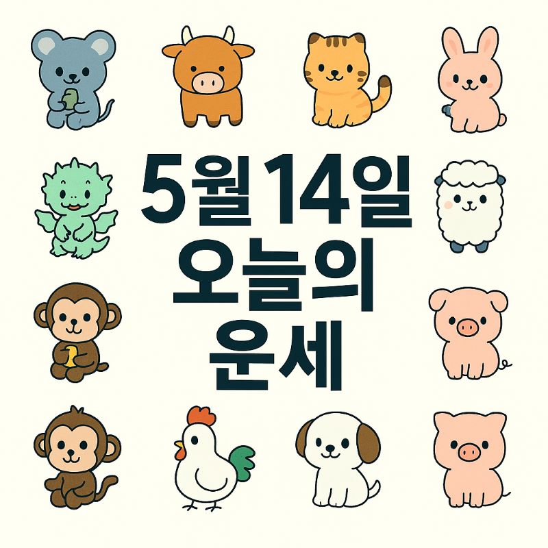 2025년 5월 14일 오늘의 띠별 생년 운세, 조용한 하루의 시작