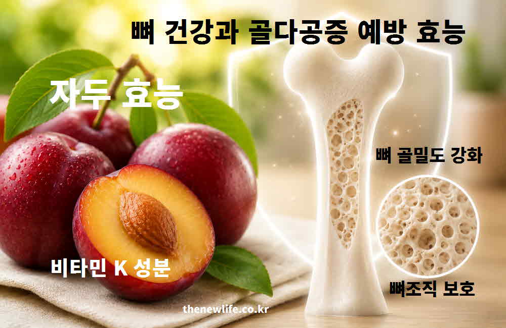 자두 효능 뼈 건강 골다공증 예방