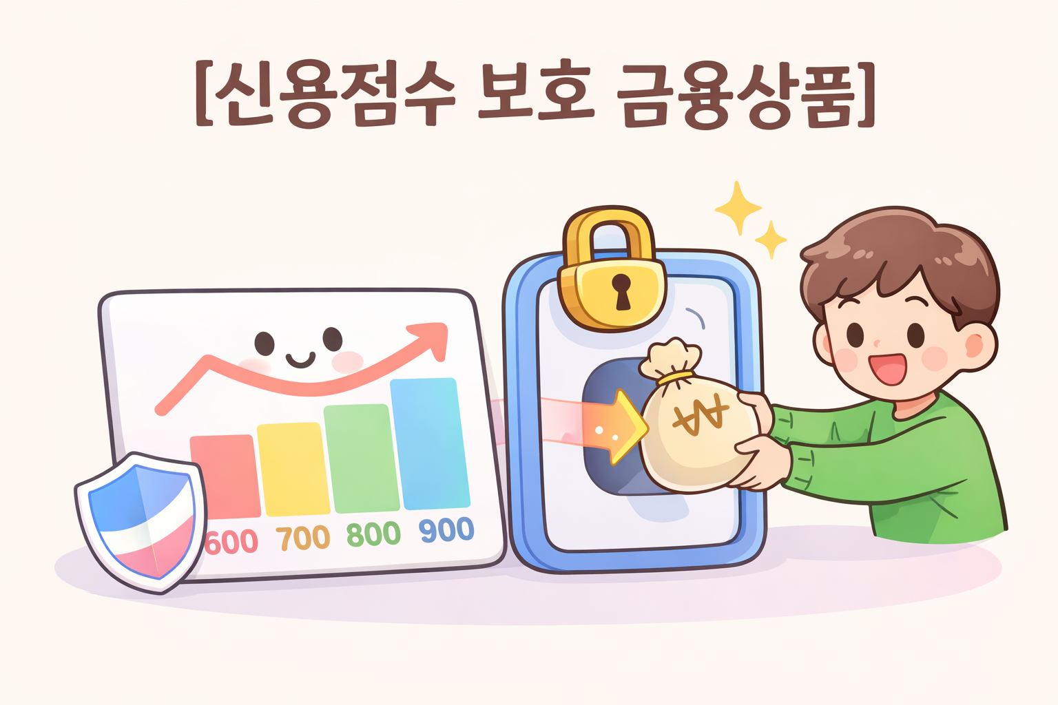alt="신용점수 보호 금융상품 일러스트 이미지 "