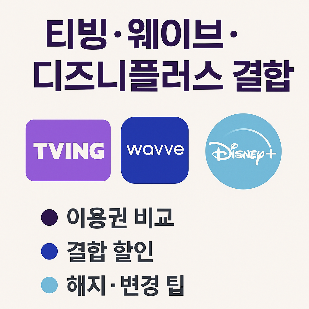 티빙 웨이브 디즈니 플러스 결합 혜택 총정리