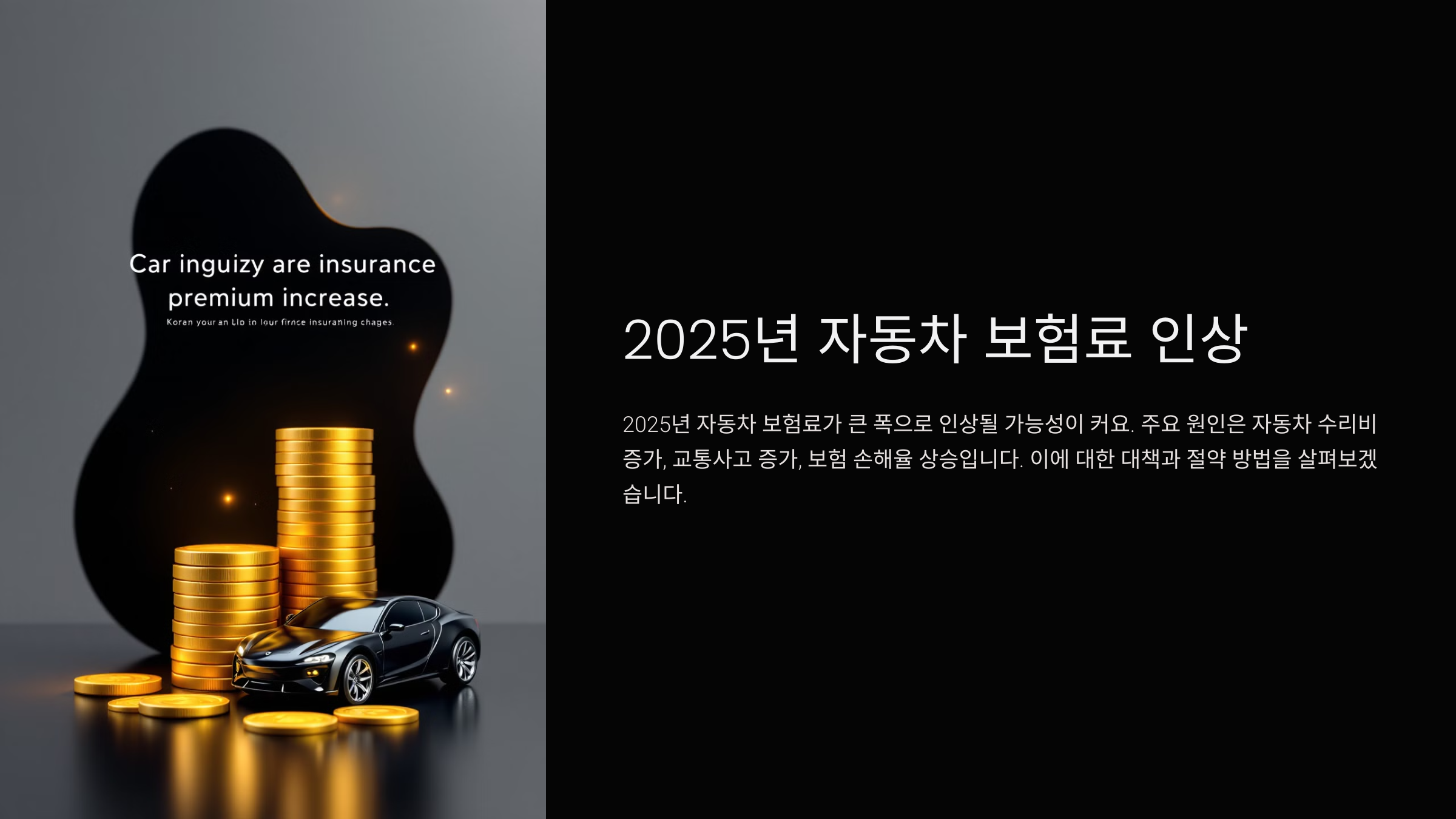2025년 자동차 보험료 인상 원인