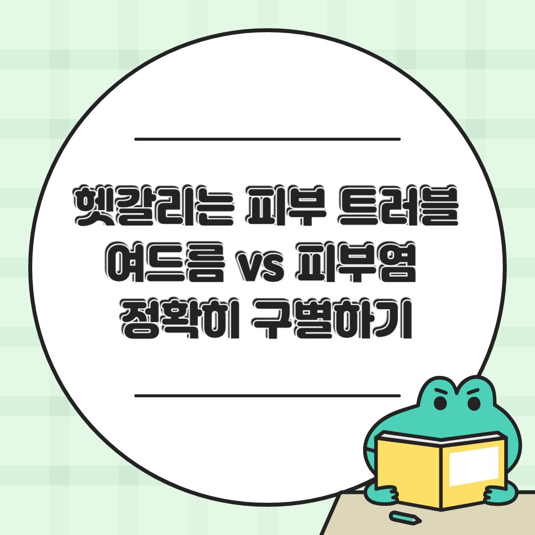여드름 vs 피부염｜헷갈릴 땐 이 기준! 구별법&middot;대처법 완전 정리