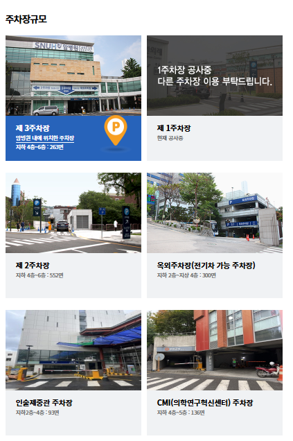 서울대학교 주차장 규모