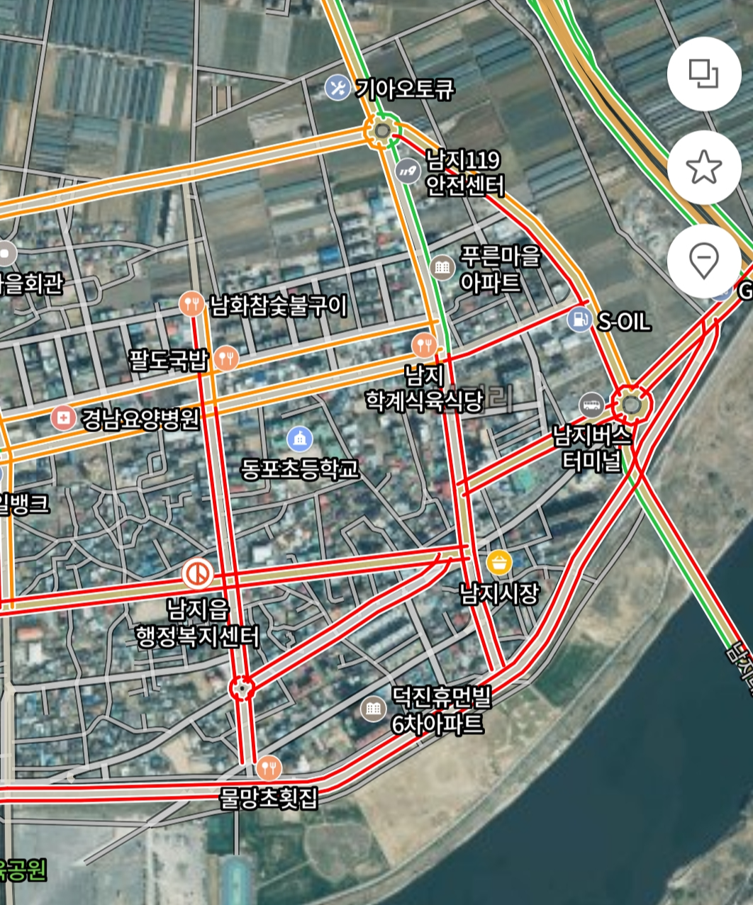 꽉막힌 도로