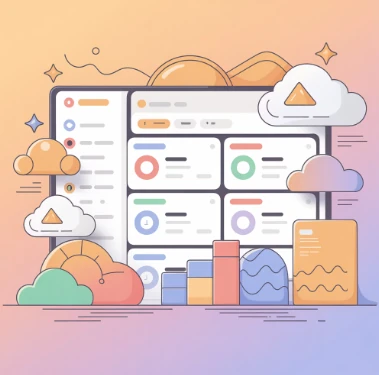 LG유플러스 웹하드 데이콤 사이트 대시보드 예시 일러스트