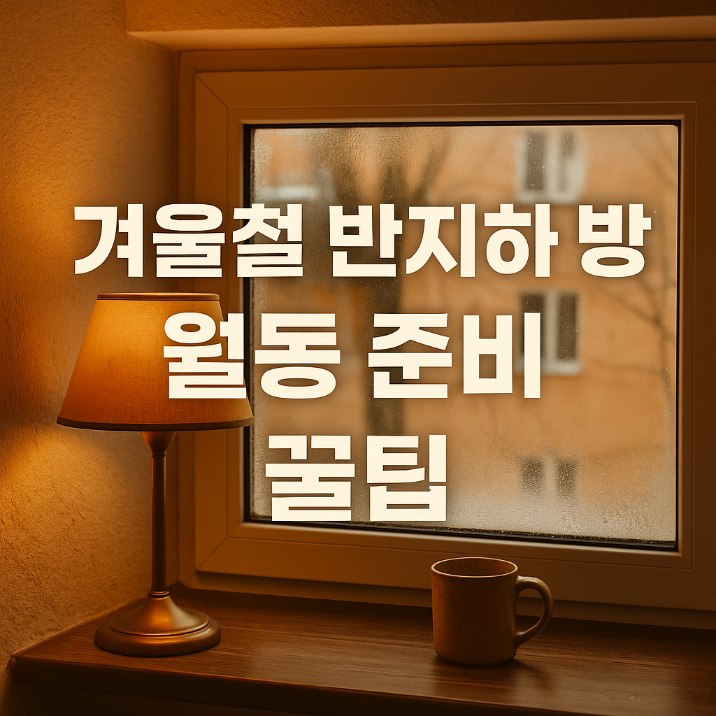 겨울철 반지하 방 - 사진