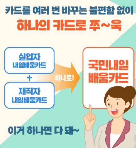 국민내일배움카드 고용노동부 포스터