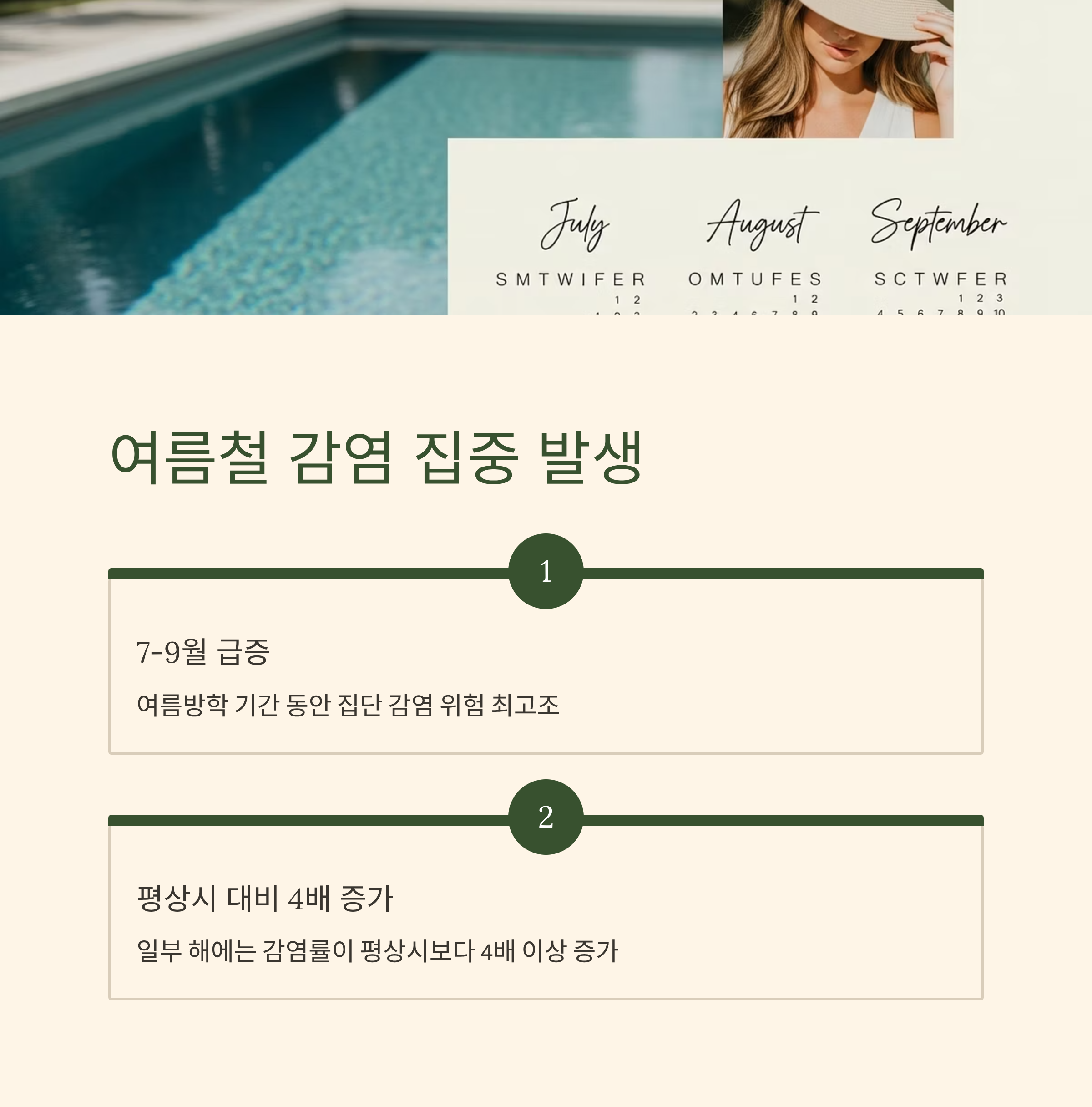 여름철 감염 집중 발생