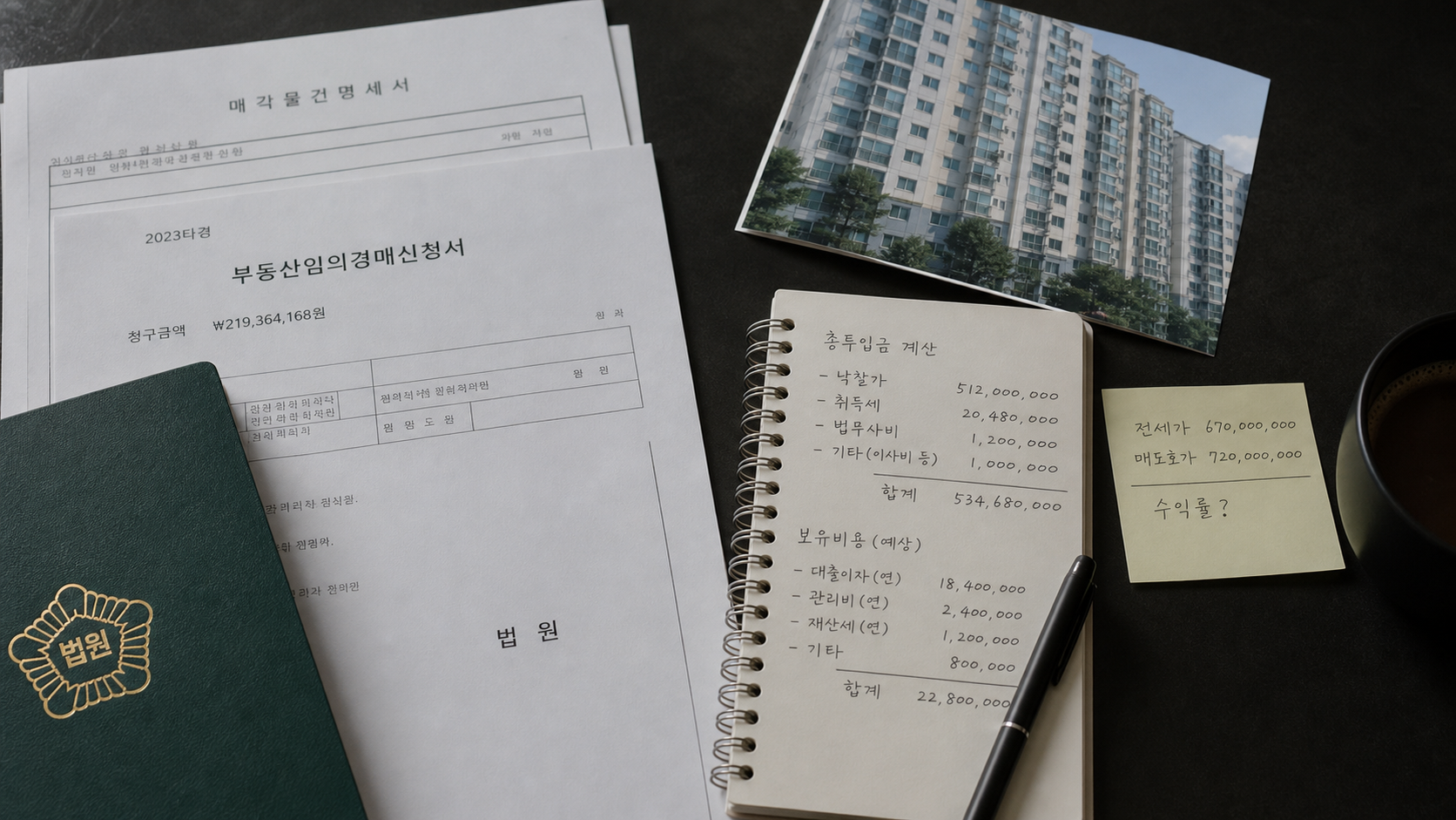 내 생애 첫 낙찰, 1년 뒤 수익률은 얼마나 될까?의 핵심 확인 항목을 정리한 부동산 경매 안내 표지
