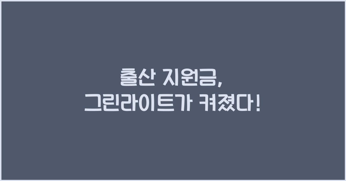 출산 지원금
