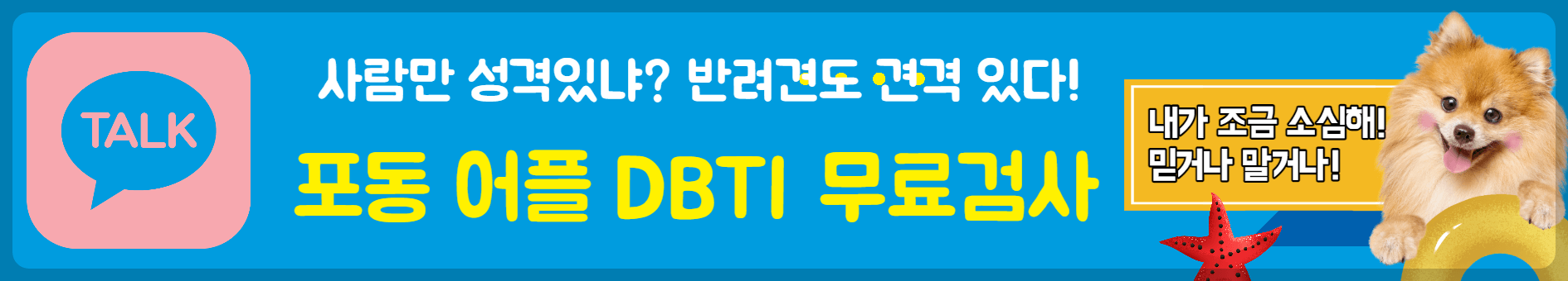 애견 강아지 MBTI 애견 DTBI 반려견성격 무료로 알아보세요
