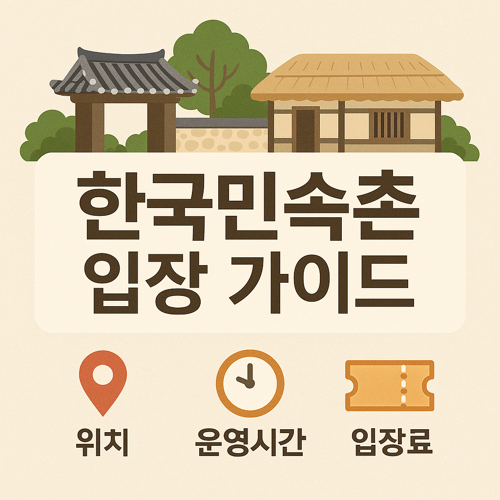 한국민속촌입장가이드