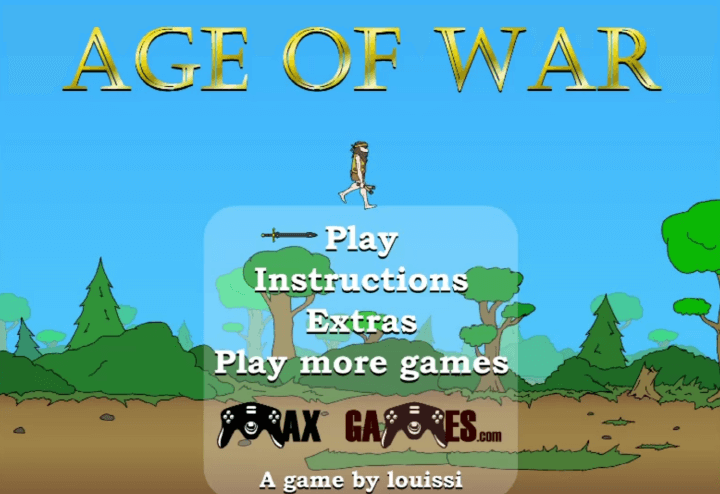 전쟁시대-플래시게임-메인-화면