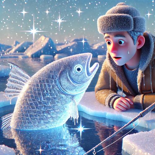 얼음 속에서 발견된 신비한 고기