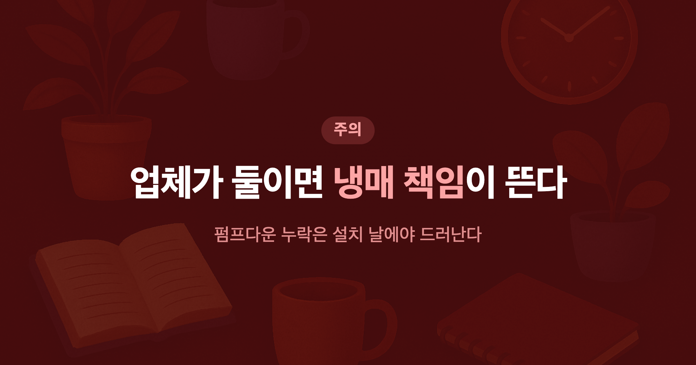 업체가 둘이면 냉매 책임이 뜬다 펌프다운 누락은 설치 날에야 드러난다