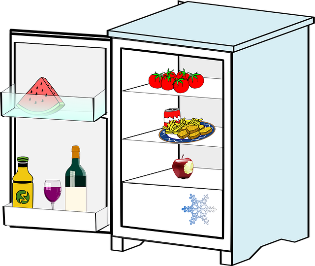 냉장고 정리 음식들 이미지