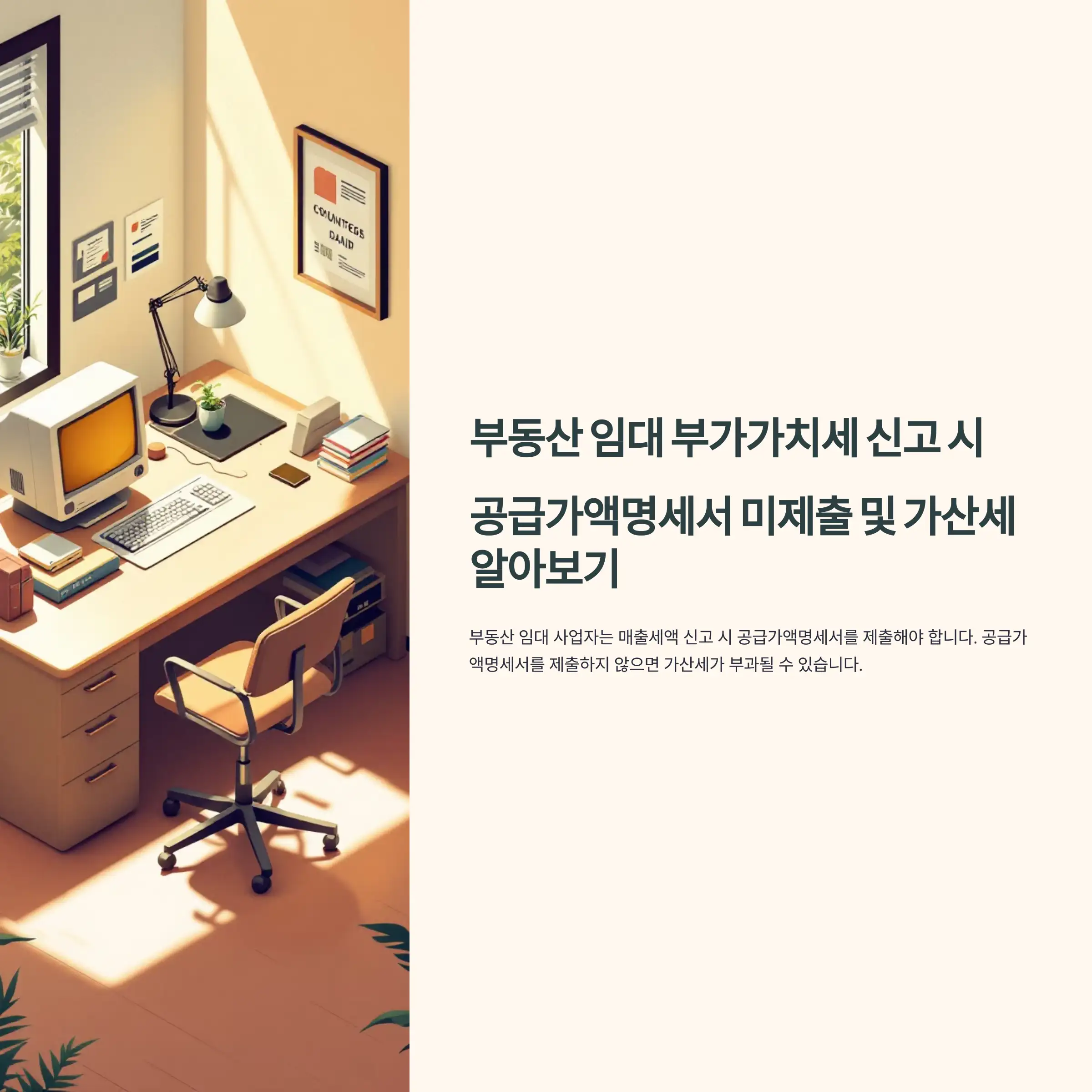 부동산 임대 부가가치세 신고 시 공급가액명세서 미제출