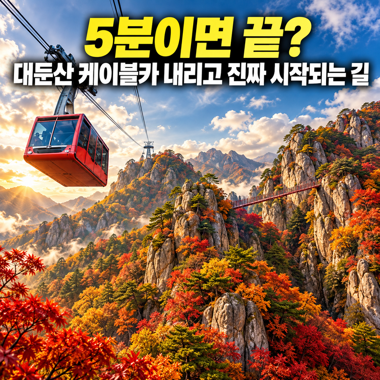 "5분이면 끝?" 대둔산 케이블카 내리고 진짜 시작되는 길