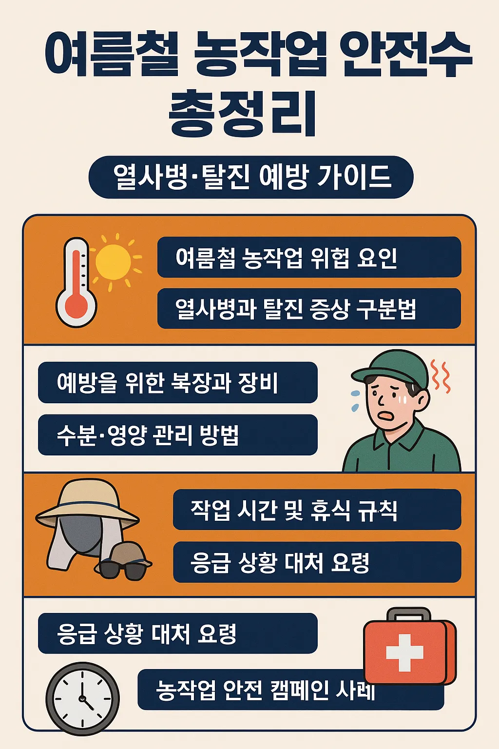 농업경제학 : 여름철 농작업 안전수칙 총정리
