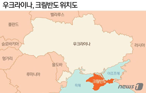 우크라이나 크림반도 위치도