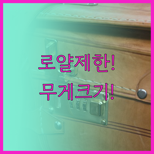 로얄브루나이항공 짐 싸기 전 필수 확..