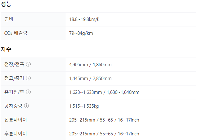 2024 k5 하이브리드 제원 모의견적 정보