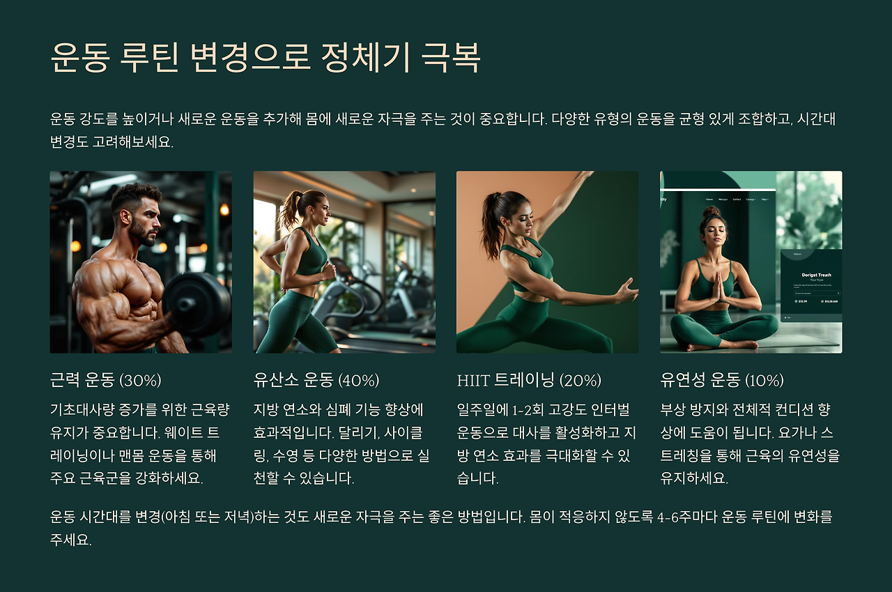 운동루틴 변경으로 정체기 극복