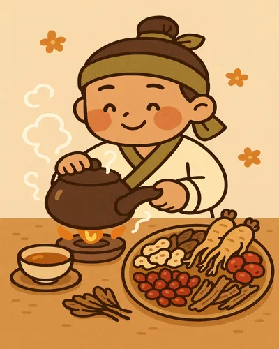 전통 약재 끓인 건강 음료