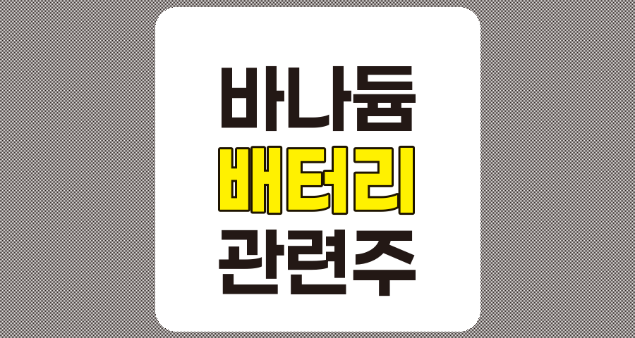 바나듐 배터리 관련주 TOP 7 상세 분석