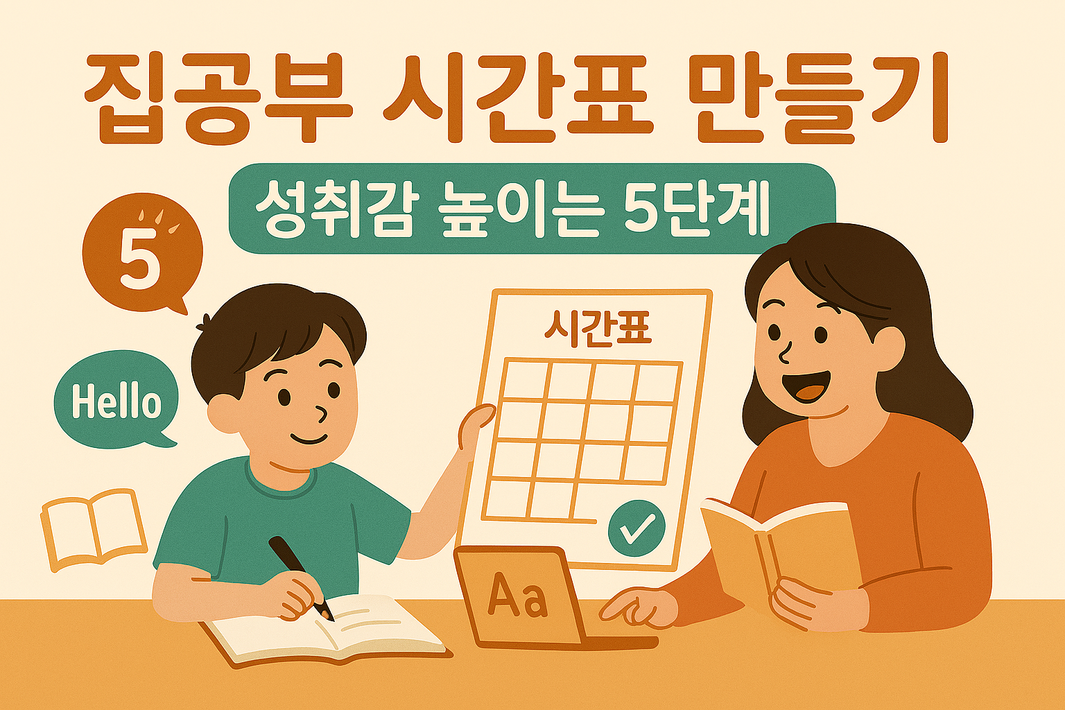집공부 시간표 만들기, 성취감 높이는 5단계