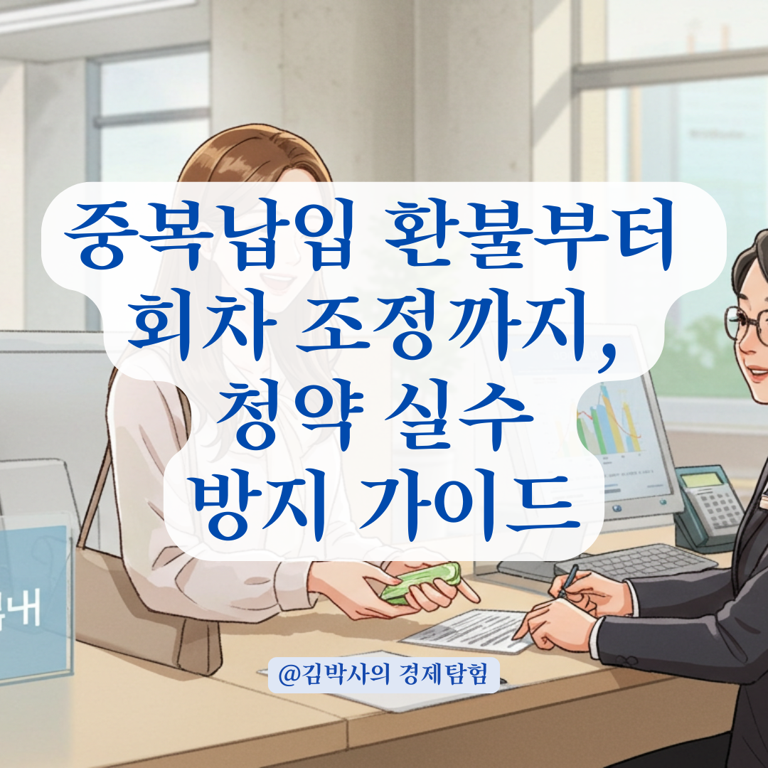 청년주택드림청약 중복납입 했다면?, 환불·회차 조정까지 한 번에 정리.