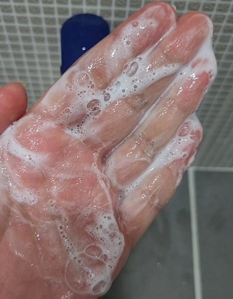 임산부바디워시손거품