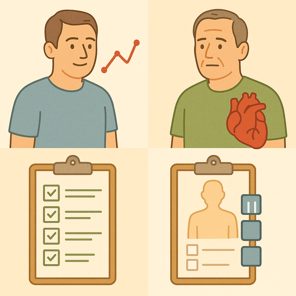 40대vs50대 건강검진 비교