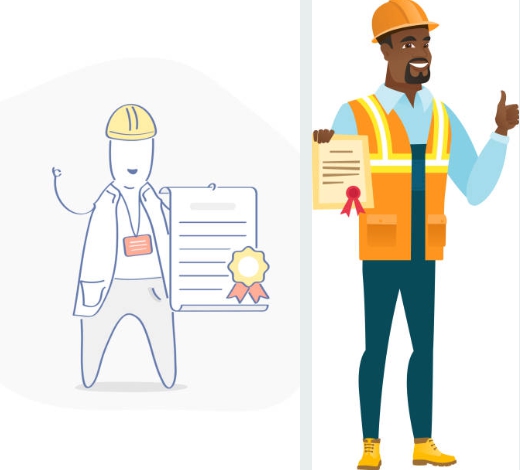 산업안전기사 자격증 취득 후 현장에서 열심히 일하는 모습