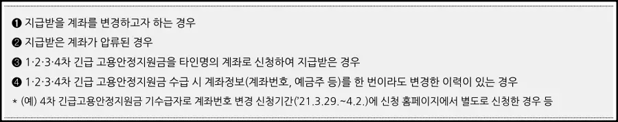 계좌정보 확인사항