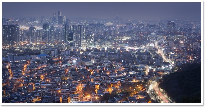 남산순환로에서 보는 서울 파노라마 야경